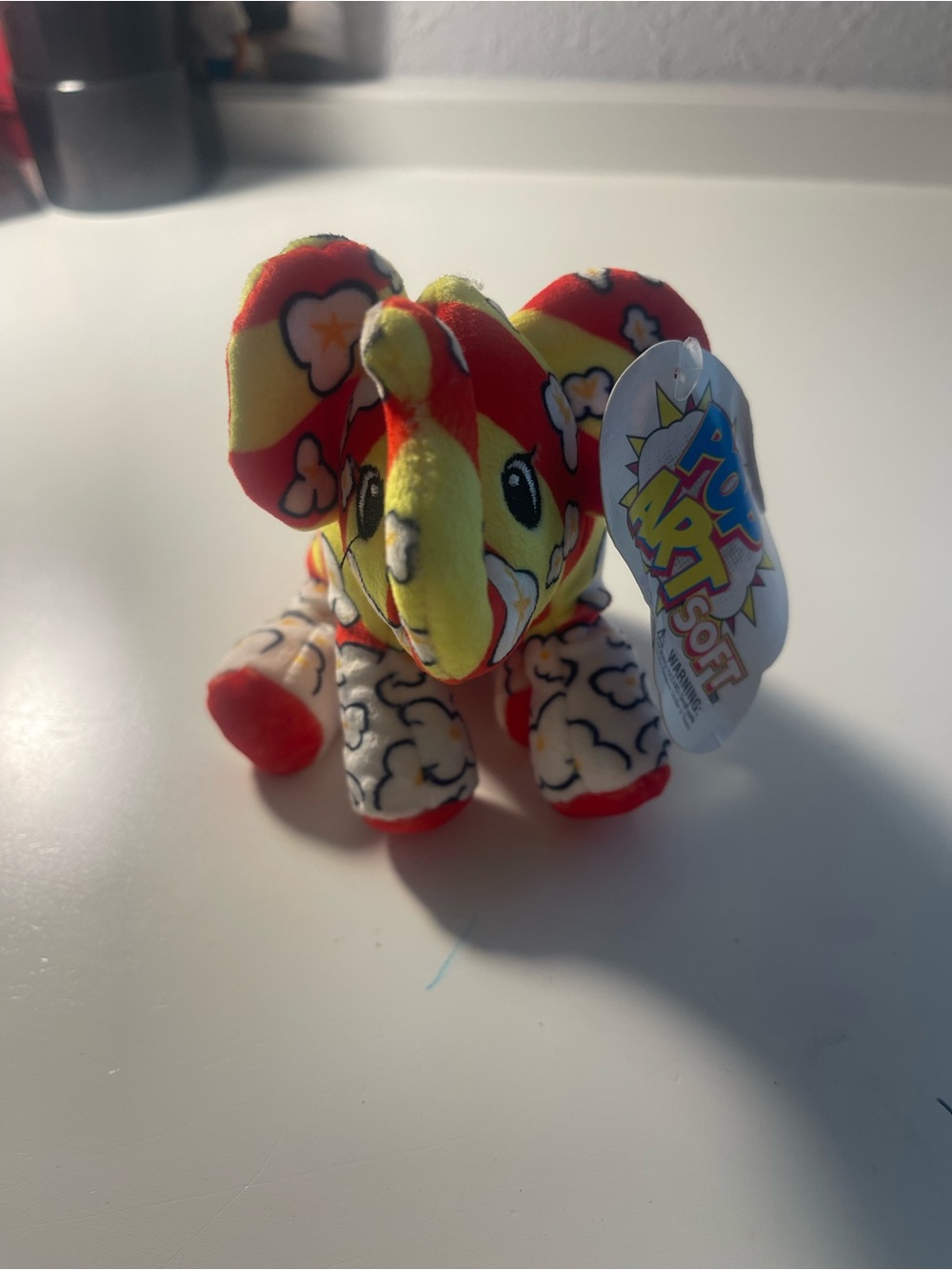 Colorful Floral Plush Elephant - Multi